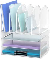 Inovra ® Multifunctionele Bureau Organizer met Drie Lagen en Vijf Documenthouders voor Thuis en Kantoor