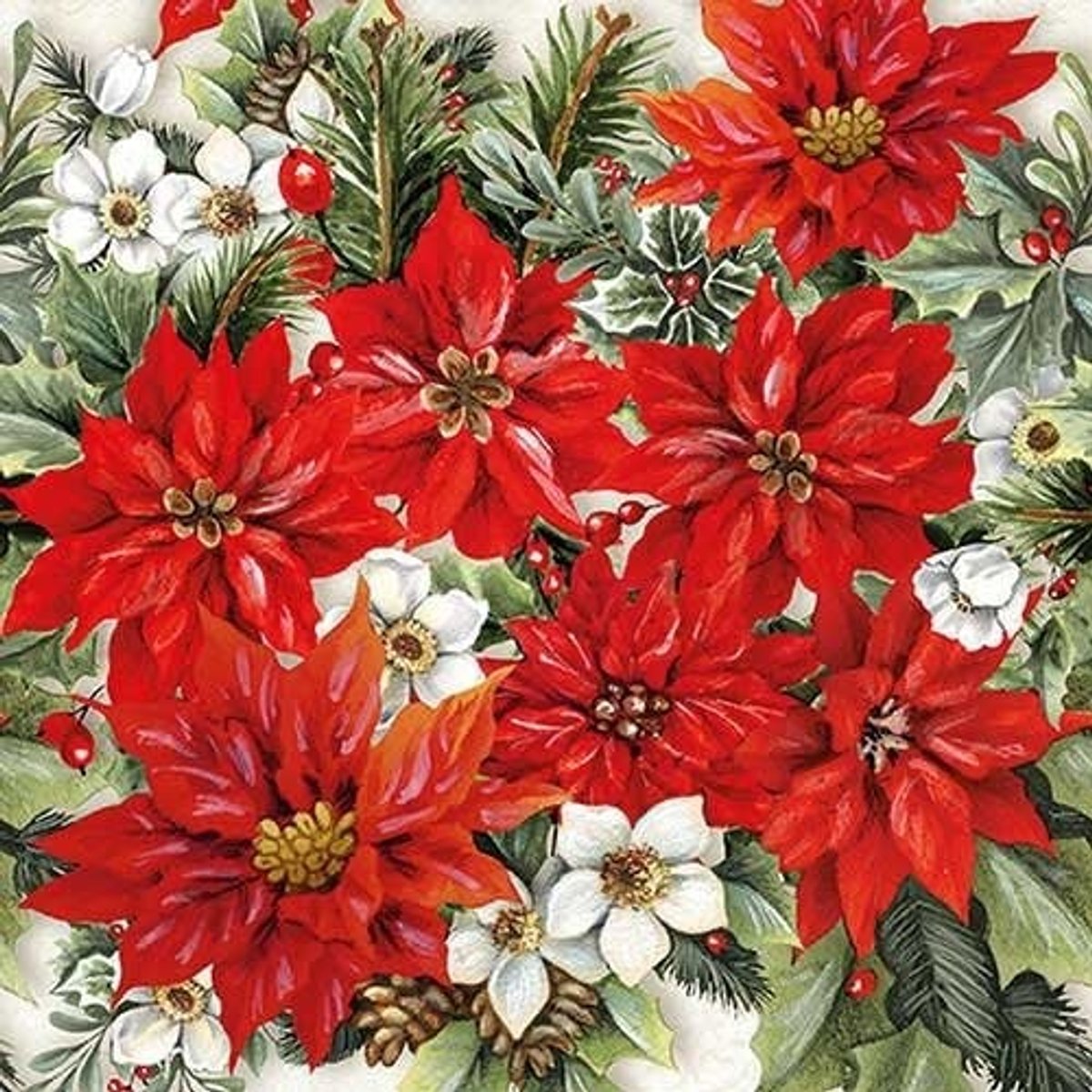 Ambiente - Lunch servetten - Poinsettia All Over
