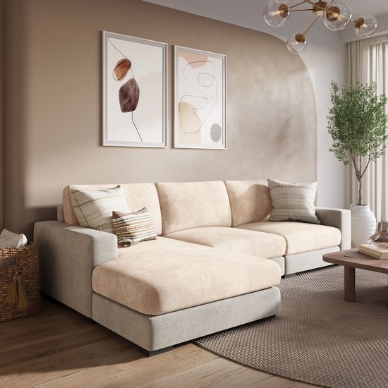 Deconovo Bankhoes met armleuningen, omkeerbaar, antislip, vuilafstotend, krasbestendig, voor honden en katten, modern, donkergrijs, lichtgrijs