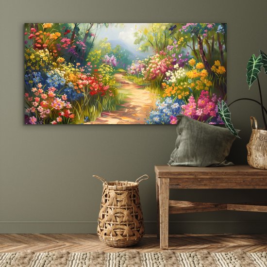 Tableau aluminium 120x60 cm - Décoration murale métal - Nature - Paysage - Fleurs - Coloré - Décoration murale métal salon - Décoration industrielle - Photo sur dibond - Accessoires industriels chambre
