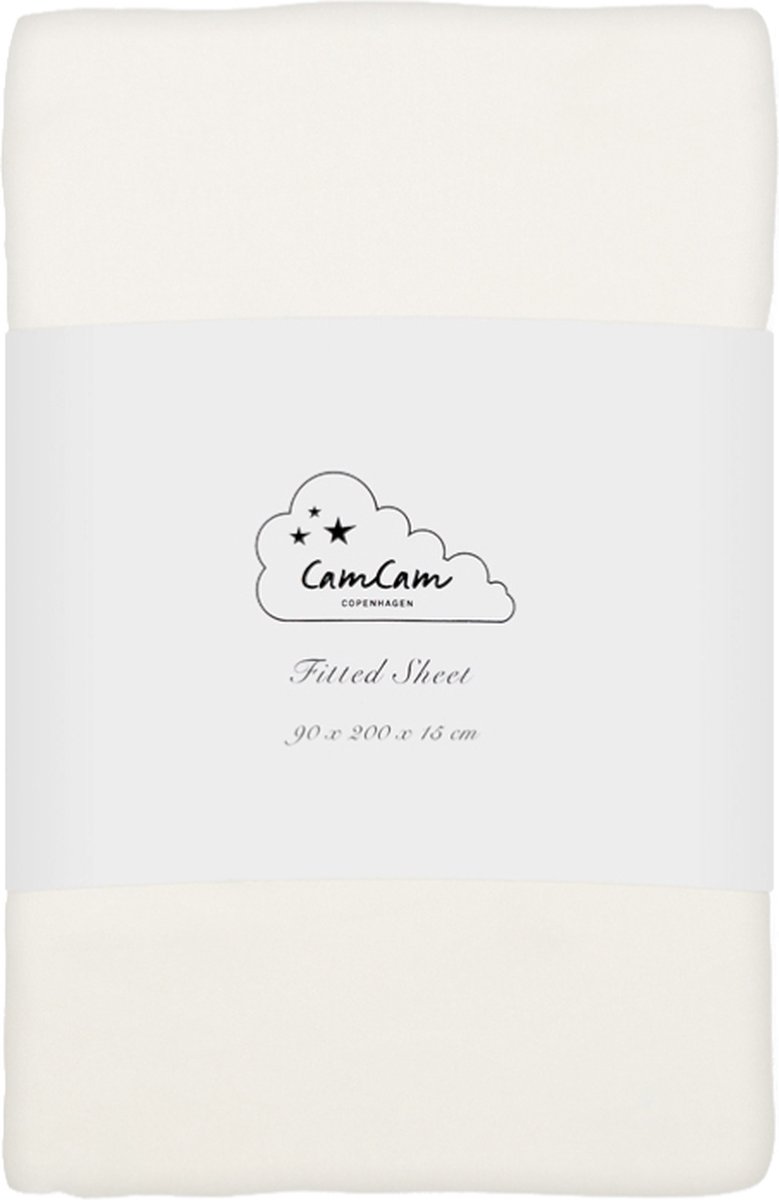 Cam Cam Copenhagen Hoeslaken - 90x200x15 cm - GOTS - Off White