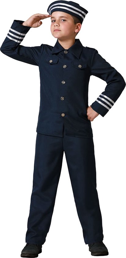 Déguisement de marin Atosa - bleu - pour enfants - 3 pièces - déguisement de profession 116