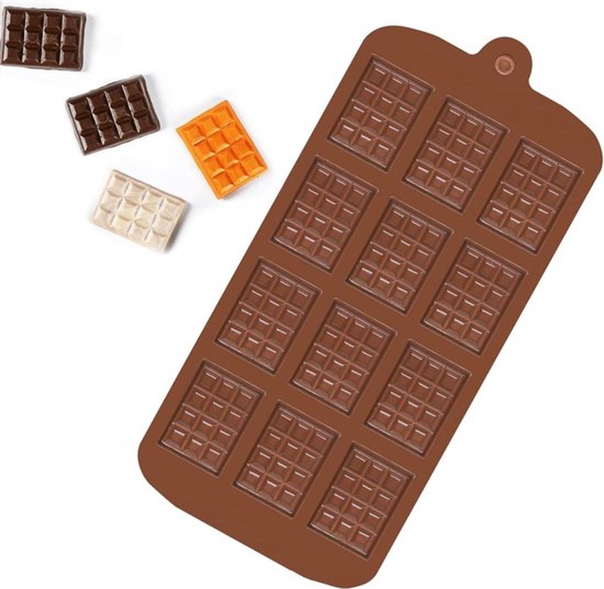 Chocolade vorm siliconen - Mini holtes - Antiaanbaklaag - Chocolade bonbons - Snoep - Wafels - Taartdecoratie