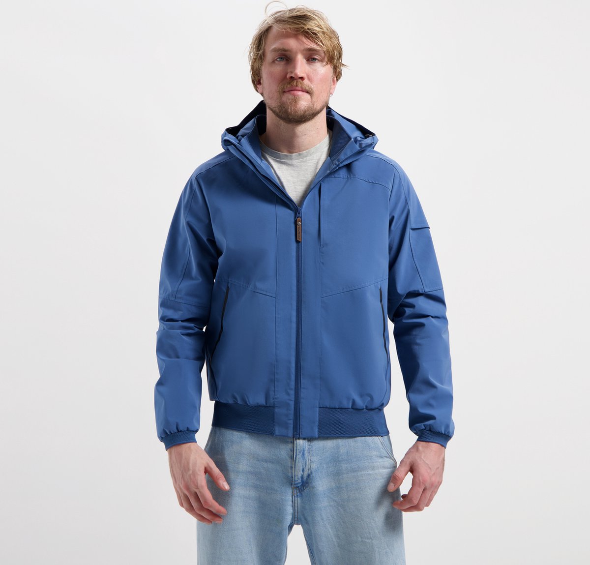 Travelin’ Karl Heren Hardshell Jas Waterdicht Blauw