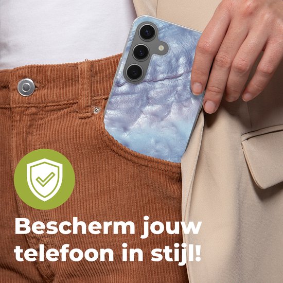 Telefoonhoesje Geschikt voor Samsung Galaxy S25 hoesje - Mineralen en gesteenten - Natuursteen - Parelmoer - Siliconen Telefoonhoesje Telefoonhoesje