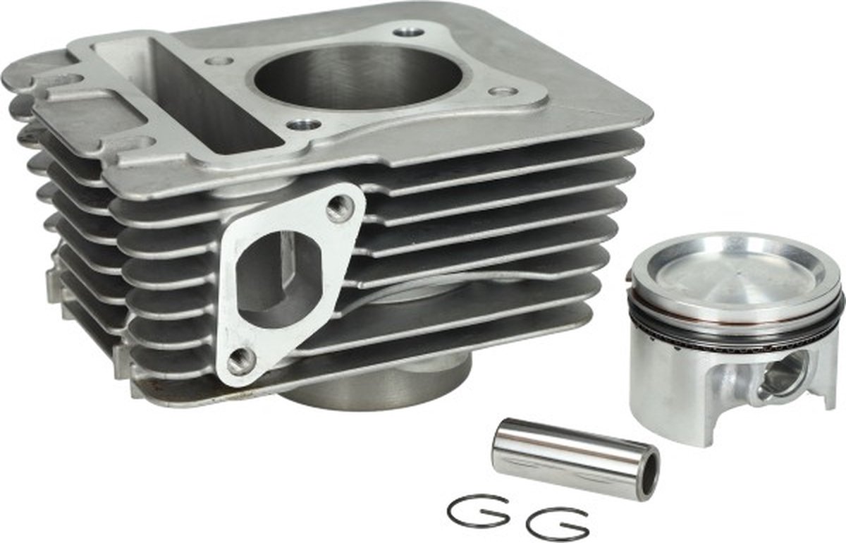 Cilinder 80cc Ø49mm Power1 Aprilia 4T / Derbi 4T / Piaggio 4T / Vespa 4T / Malaguti 4T (2v +4V Motoren) Aluminium - Inclusief Pakkingen