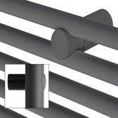Bol.com Elektrische badkamerradiator met verwarmingselement 900W 400x1200 mm antraciet recht met zijaansluiting LuxeBath aanbieding
