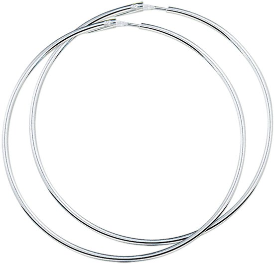 The Jewelry Collection Boucles D'oreilles Tube Rond - Argent