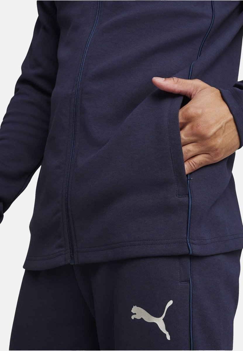 Puma Jacke teamFINAL Casuals Kapuzensweatjacke Marineblauw