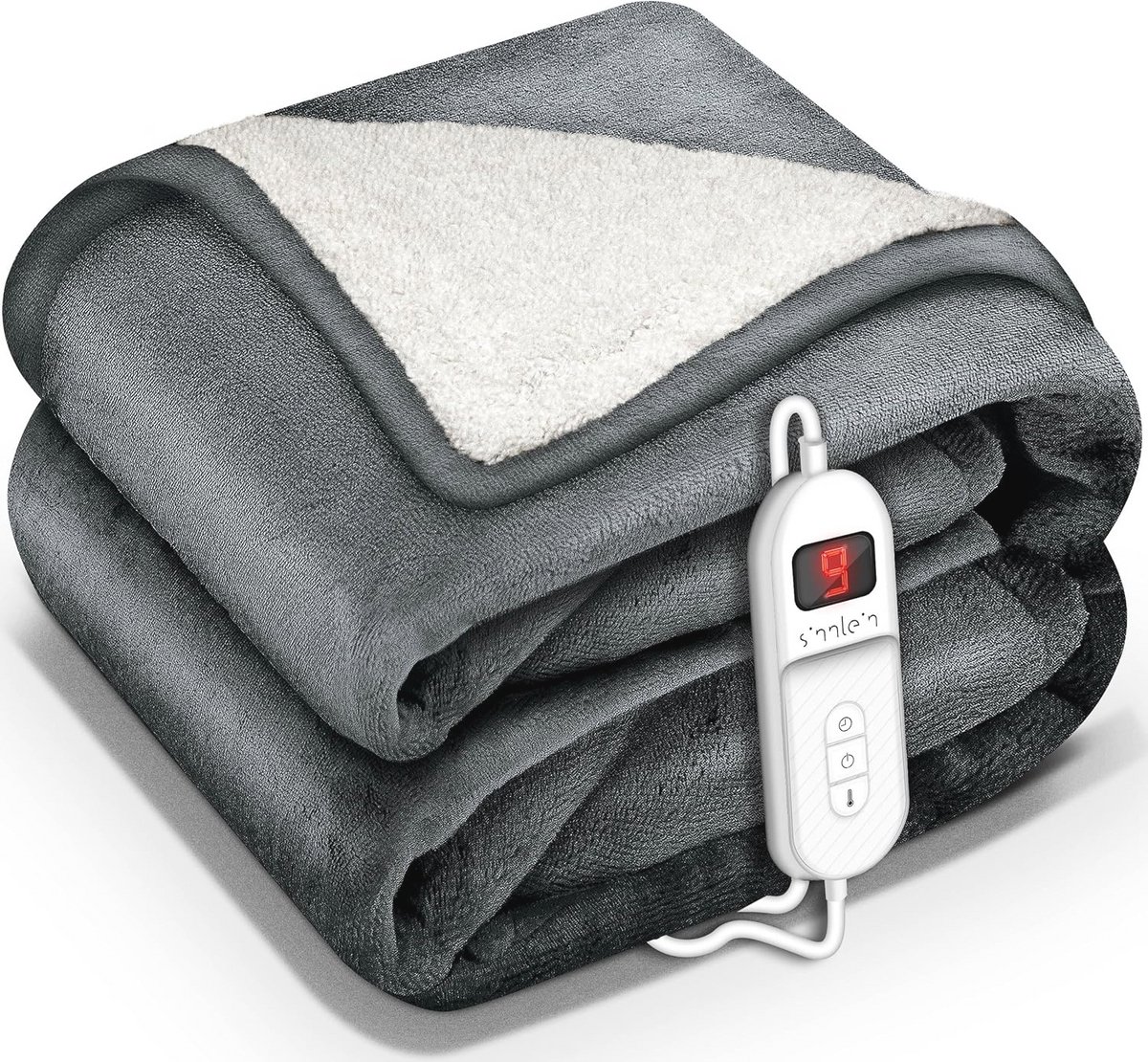 Elektrische Warmtedeken 160x120cm met Automatische Uitschakeling en 9 Temperatuurniveaus