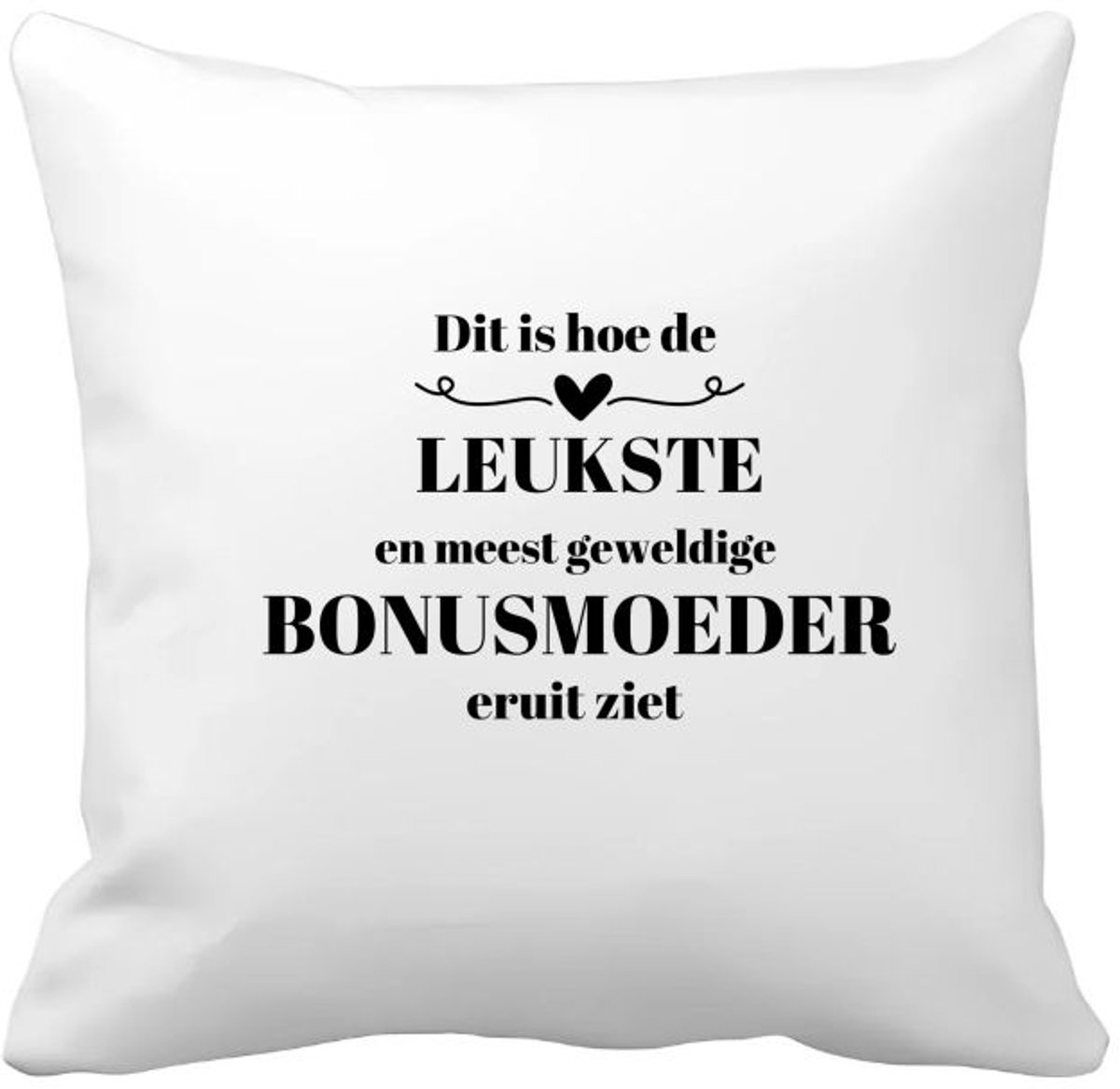 Akyol dit is hoe de leukste en meest geweldige bonusmoeder eruit ziet Kussen hoes - Mama - meest leukste bonusmoeder - moeder cadeautjes - moederdag - verjaardag - geschenk - kado - moeder artikelen - 40 bij 40 cm Multicolor
