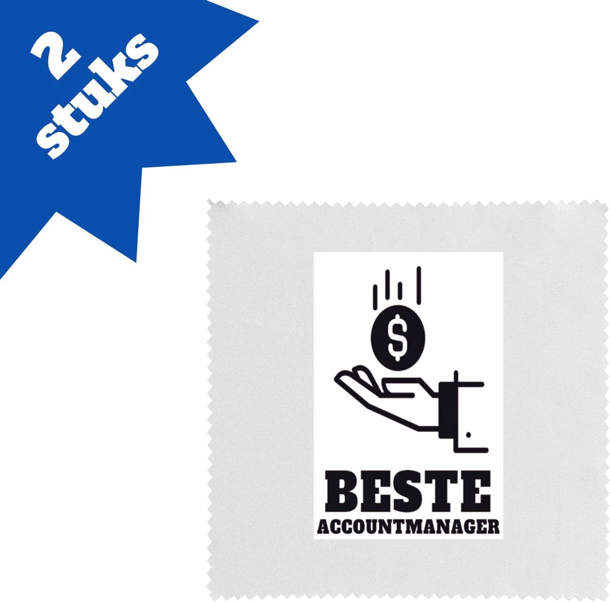 Akyol - beste accountmanager brillendoekjes - Beste accountmanager - collega - welkom - afscheid - 17,8 bij 17,8 cm - 2 stuks