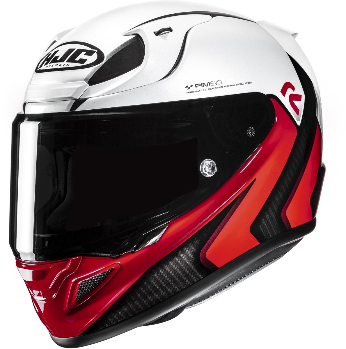 HJC RPHA 12 Kos Wit Rood Integraalhelm - Maat S - Helm