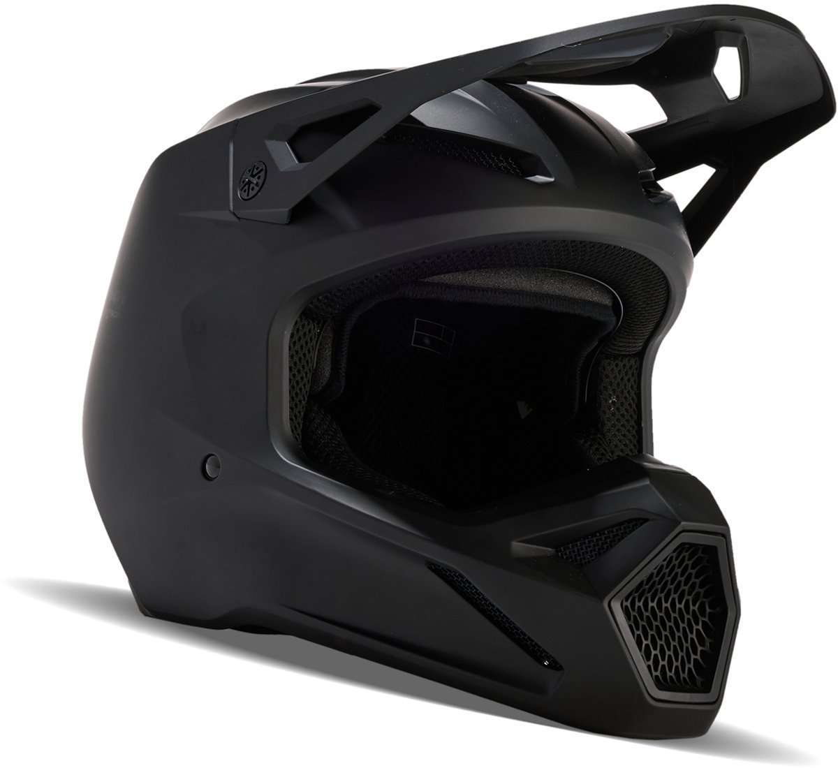 FOX V1 Solid Mat Zwart Crosshelm - Helm
