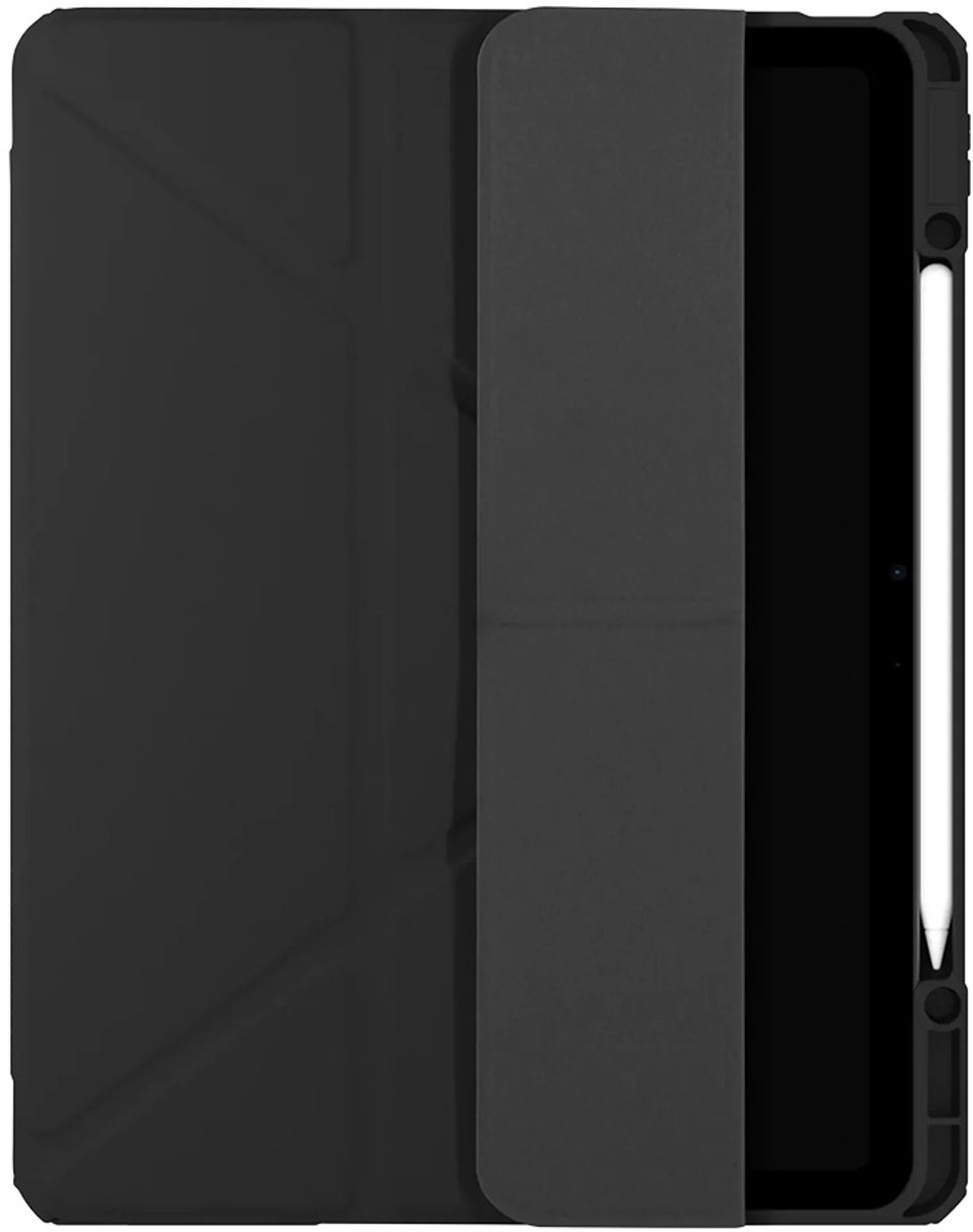 dbramante1928 Bookcase hoesje geschikt voor iPad Air 13 inch (M2)/Pro 12.9 (2022)/Pro 12.9 (2021)/Pro 12.9 (2020)/Pro 12.9 (2018) - Effen Zwart - Composiet