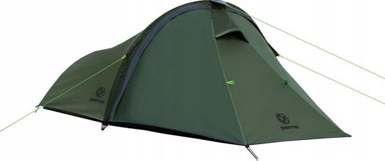 Peme Forest Koepeltent Tent voor 2 personen, Groen, 2 ingangen, lichtgewicht, waterdicht, snel opzetten, moskitiera, compact