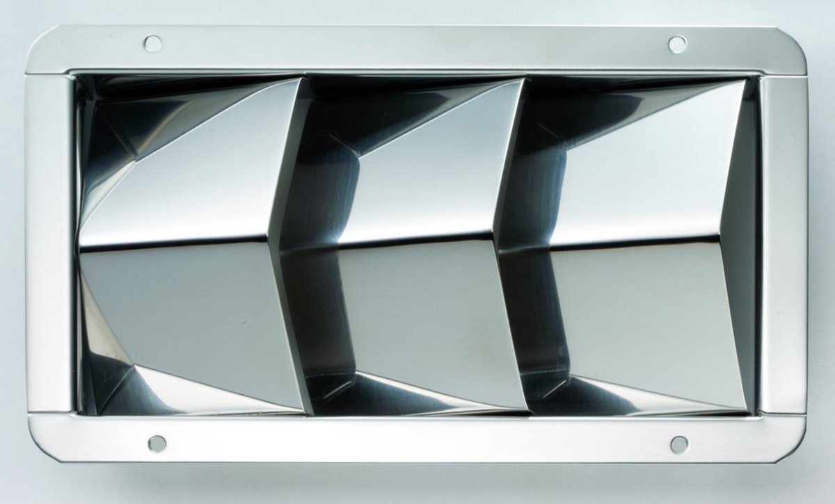 Ventilatieroosters - Motorruimte - RVS - 5 schilden