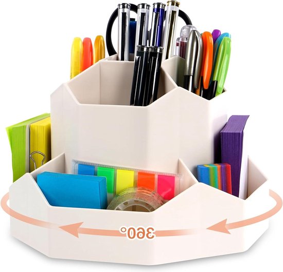 VAYDEER Metalen pennenhouder aluminium pennenkoker potloodhouder voor bureau organizer