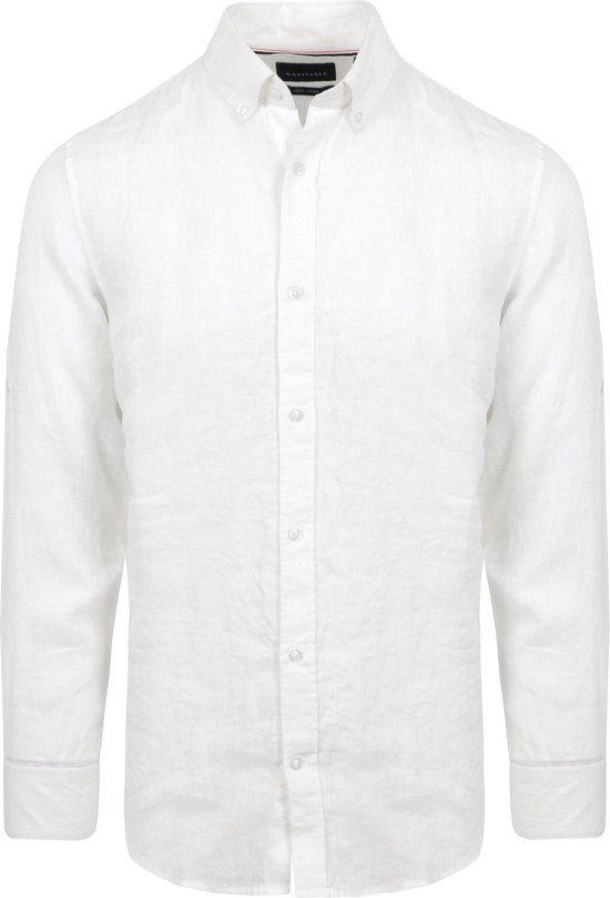 Suitable Overhemd Linnen Wit - Maat XXL - Heren - Casual Shirt