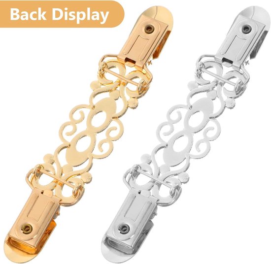 WOOXDYUK 3 stuks clips voor overhemden, jurken, sjaals, voor dames en meisjes, vintage stijl, goud, zilver, 3 stijlen WOOXDYUK 3 stuks clips voor overhemden, jurken, sjaals, voor dames en meisjes, vintage stijl, goud, zilver, 3 stijlen