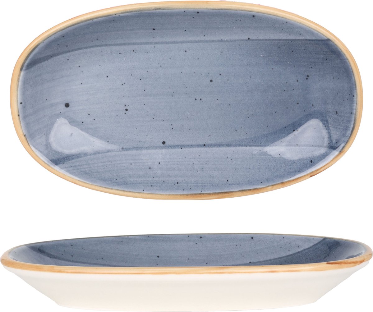 Bonna Serveerschaal - Aura Dusk - Porselein - 19x11 cm - set van 2