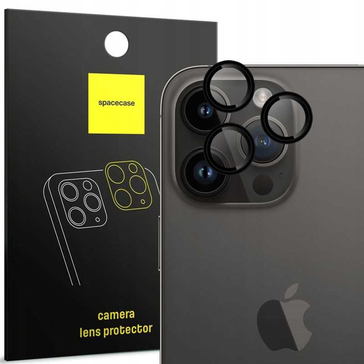 Spacecase Case Cover Voor Iphone 14 Pro Pro Max Zwart Sc Cameraring