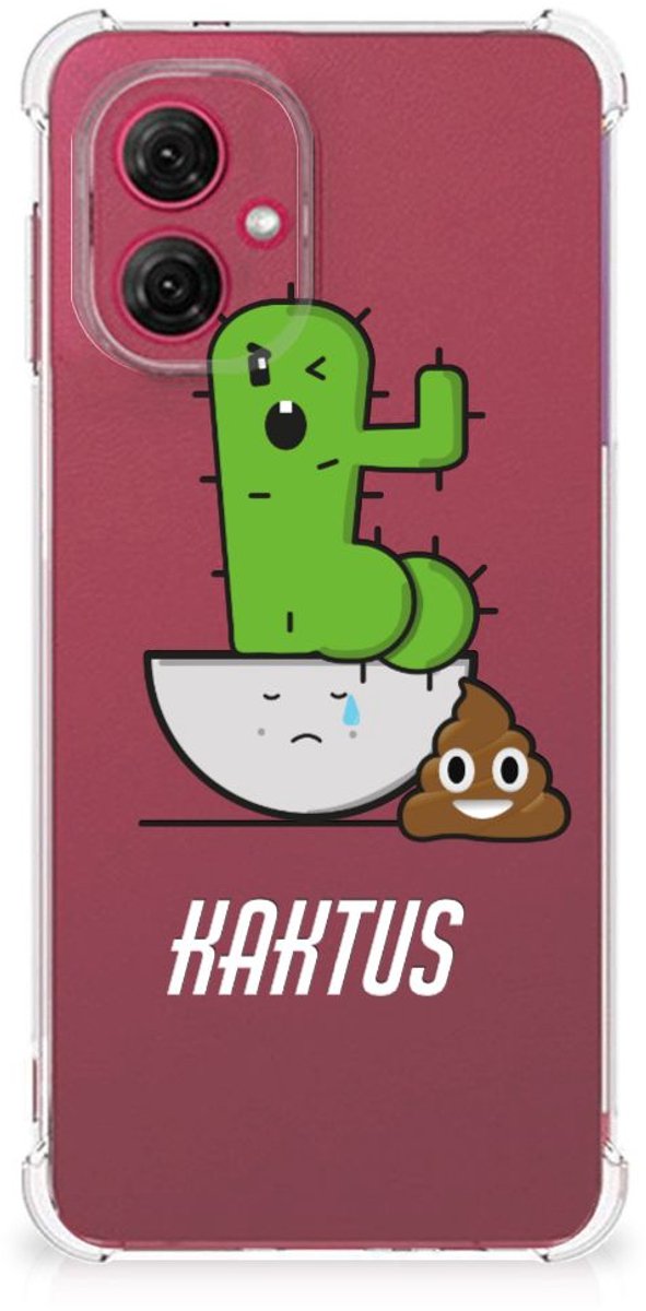 Motorola Moto G55 Stevig Bumper Hoesje Cactus Poo