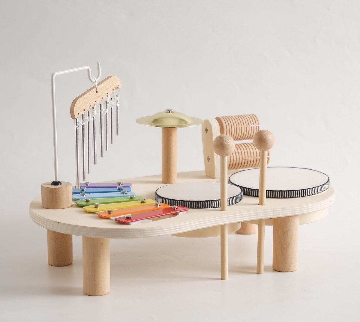 Speeltafel Baby - Muziektafel - Activiteiten tafel - Houten Speelgoed 1 jaar - Muziekinstrumenten - Speelgoedinstrument - Montessori - Educatief - Speeltafel voor kinderen - Speelgoed 1 jaar, 2 jaar en 3 jaar - Kidsdouche — afbeelding 6