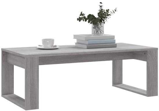 vidaXL Salontafel 102 x 50 x 36 cm, bois , chêne Sonoma gris