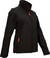 Avento Softshell Jack - Dames - Zwart/Rood - 36