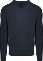 Steppin' Out Pullover V-hals Merinowol Navy - Maat L - Heren - Pullovers