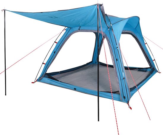 vidaXL - Tent - 4-persoons - waterdicht - snelontgrendeling - blauw van Vidaxl — afbeelding 4