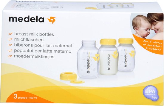 Medela Moedermelk Bewaarflesjes – BPA‑vrij – 150 ml – Set van 3x 150 ml