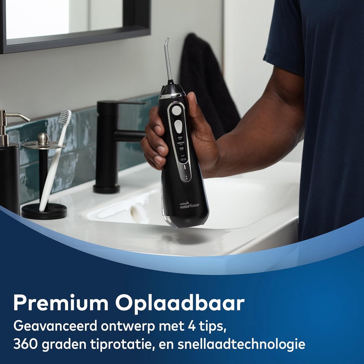 Waterpik Waterflosser Draadloos Advanced WP-582EU Black thumbnail 5