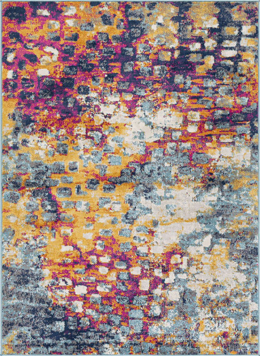 SURYA - Modern Abstract Tapijt AMAYA - Meerkleurig/geel