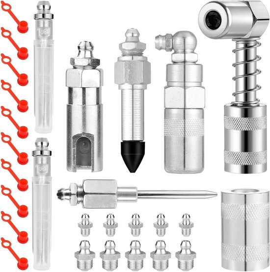 Hydraulisch mondstuk op smeernippel met ontluchtingsventiel • Pomp NL