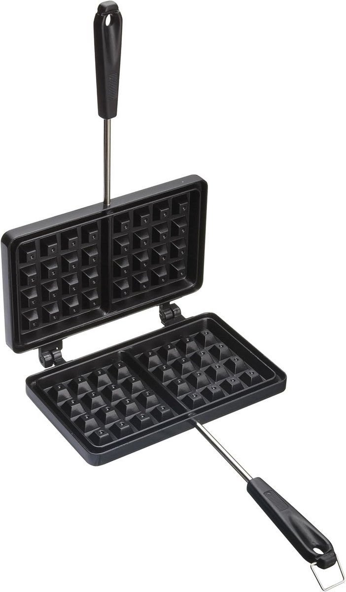 Wafelijzer voor Belgische Wafels met Anti-aanbaklaag - Geschikt voor Kookplaten