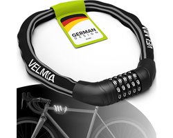 Fietskettingslot met programmeerbaar cijferslot - extra zichtbaarheid en gehard roestvrij staal