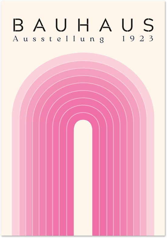 Affiche Bauhaus - Rainbow Pink 30x40 cm
