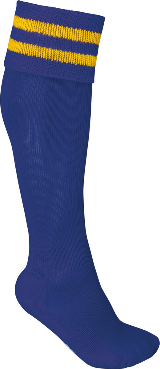 PROACT® Sportsokken Met Contraststrepen PA015 - Dark Royal Blue / Sporty Yellow - 47/50 EU