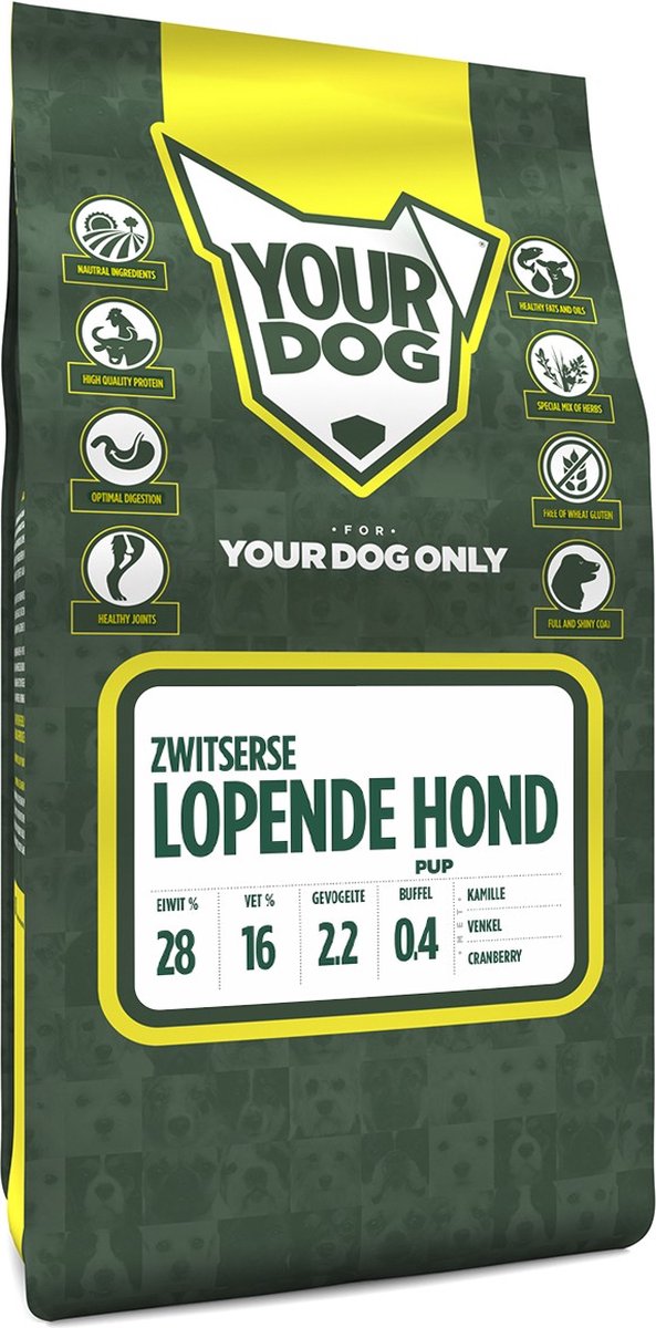 Yourdog zwitsere lopende hond pup – 3 KG