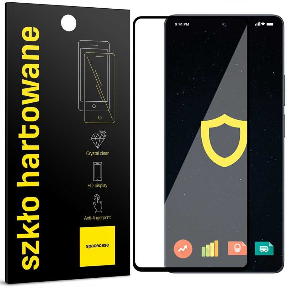 Spacecase Gehard Glas 5D Voor Google Pixel 7A Beschermfolie