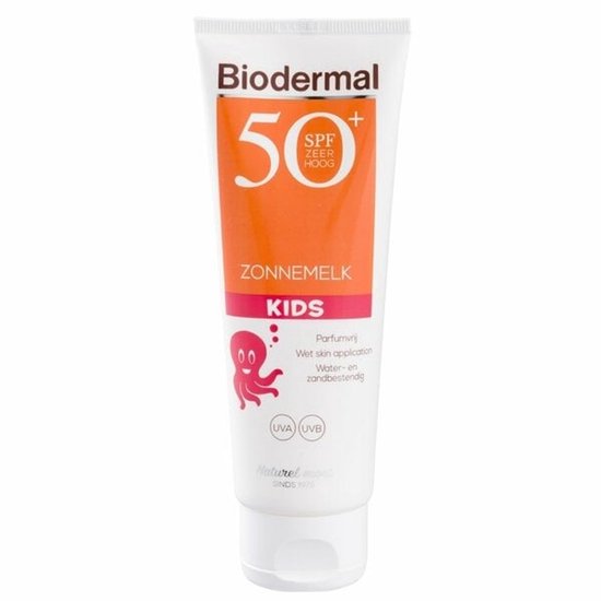 Biodermal Zonnebrand Kids - zonnebrand kind met SPF50+ - zonnemelk speciaal voor kinderen - 125ml