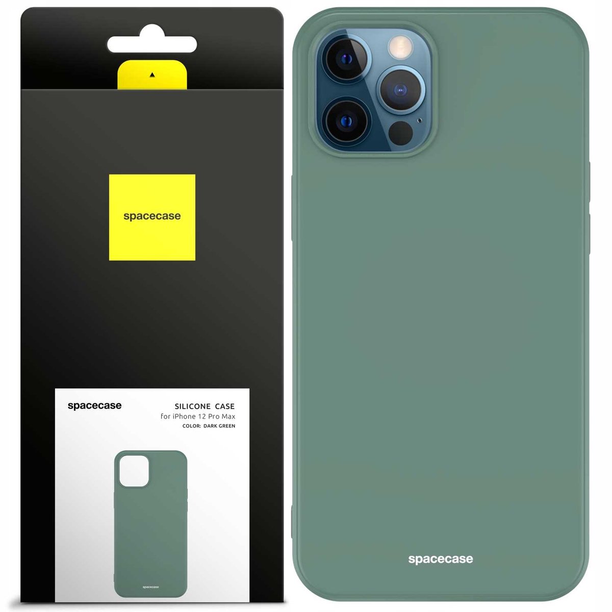 Spacecase Siliconen Hoesje Voor Iphone 12 Pro Max Donkergroen