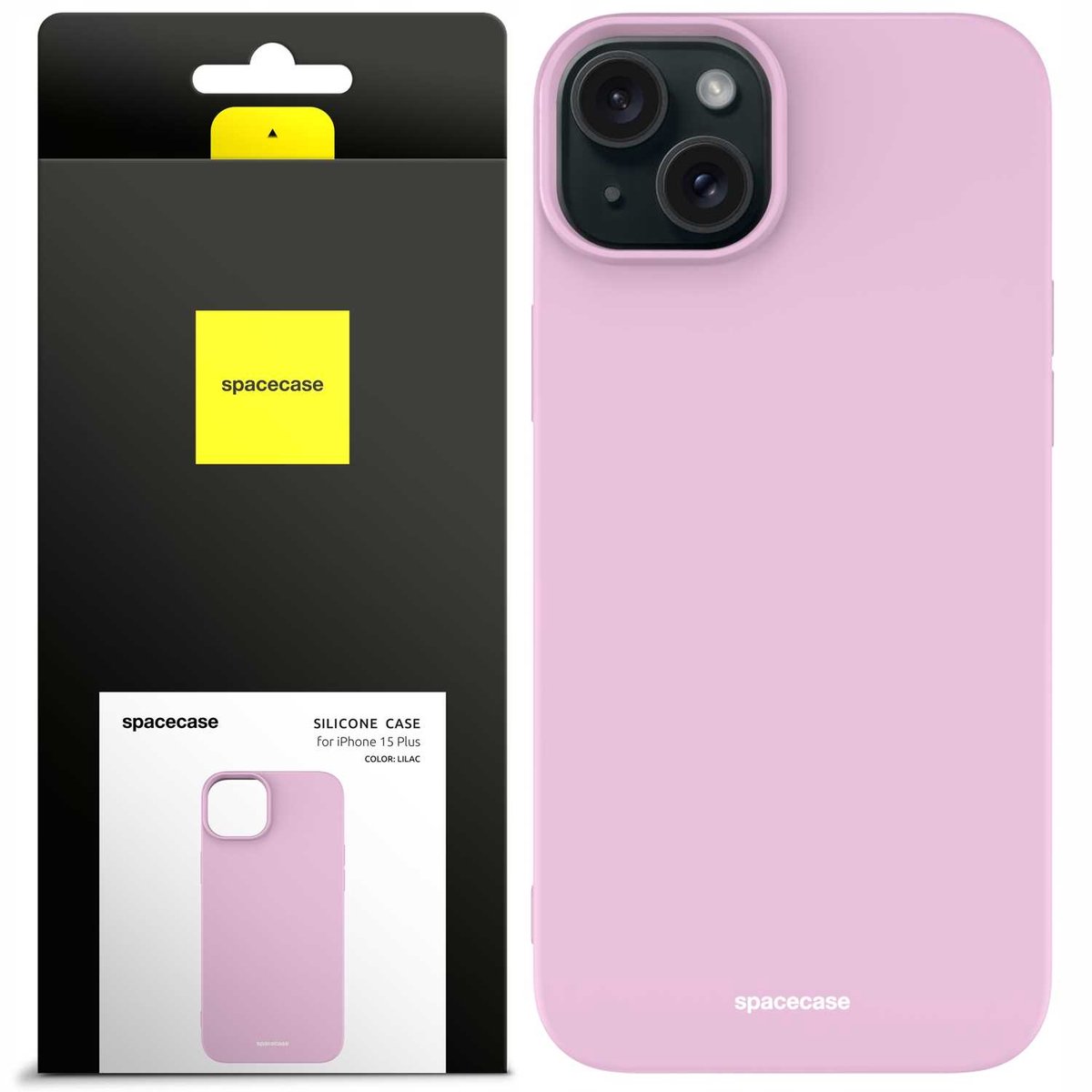 Spacecase Siliconen Hoesje Voor Iphone 15 Plus Lilac Cover