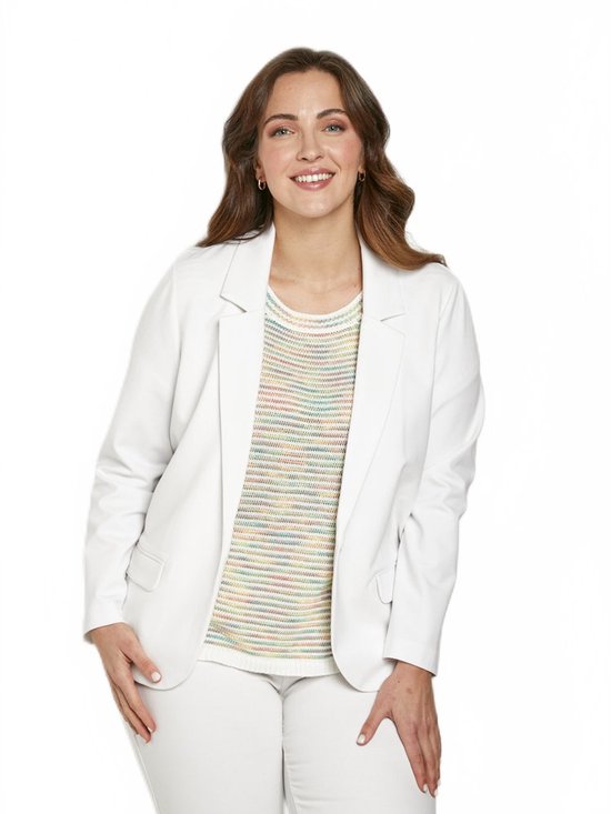 Manteau droit à boutons en maille Milan unie