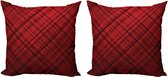 Set de 2 housses de Sierkussenhoes décoratives à motif kilt écossais New pour canapé, chambre à coucher, salon, 51 x 51 cm