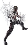 Actiefiguur van Miles Morales in Brooklyn 2099-pak, met web-effecten.