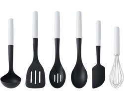 KitchenAid Keukengerei Set 6-Delig Nylon- Zilverkleurig Keukenhulpen Set - Wit