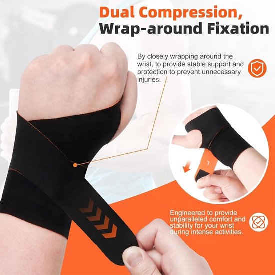 Polsbandage Voor Verlichting Van Pijn In Het Carpaletunnelsyndroom Verstelbare Polsbandage Compressieband Geschikt Voor Mannen En Vrouwen Zeer Elastische Polsbandage Geschikt Voor Fitness Gewichtheffen Peesontstekingen